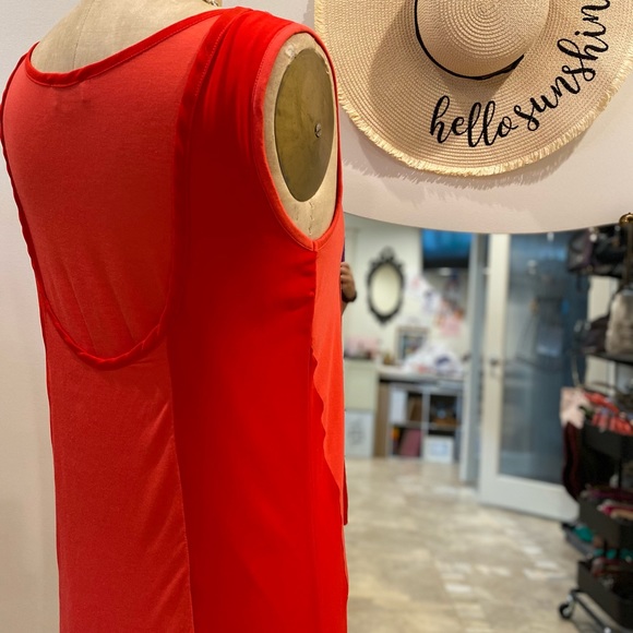 Covet sleeveless modal spandex summer vacation dress orange/red size XS - Picture 5 of 11